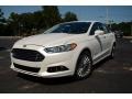 White Platinum 2014 Ford Fusion Hybrid Titanium Exterior