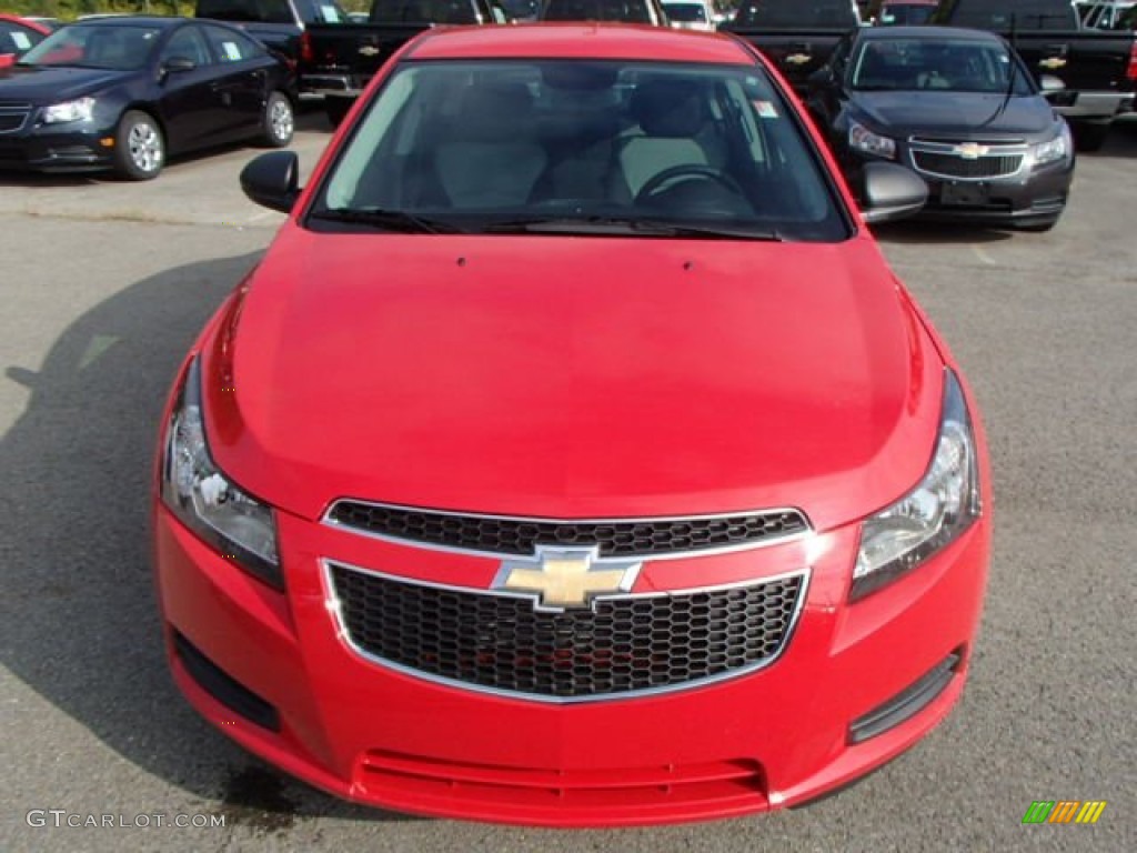 2014 Cruze LS - Red Hot / Jet Black/Medium Titanium photo #2