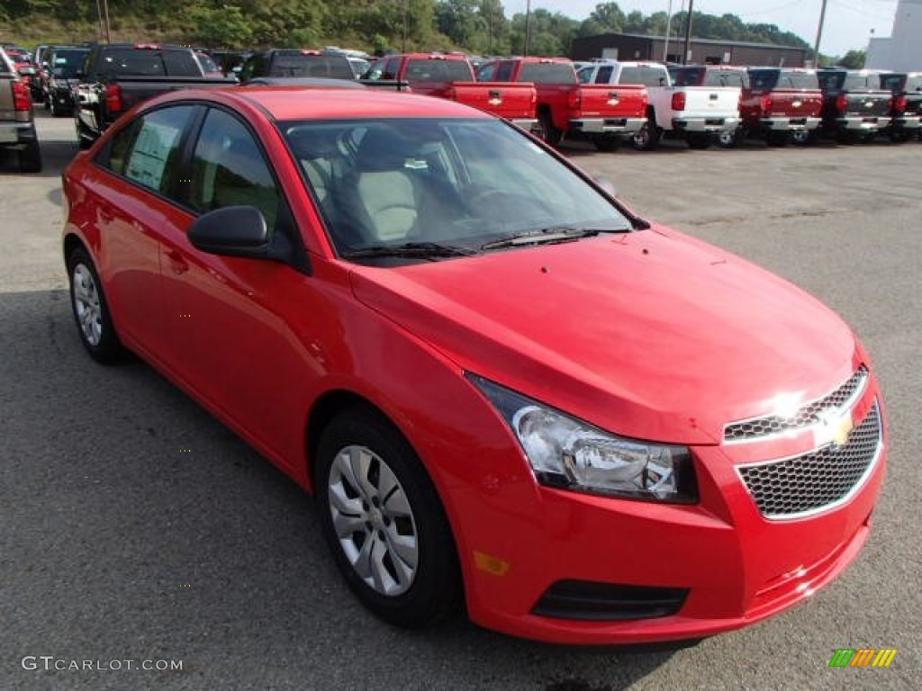2014 Cruze LS - Red Hot / Jet Black/Medium Titanium photo #3
