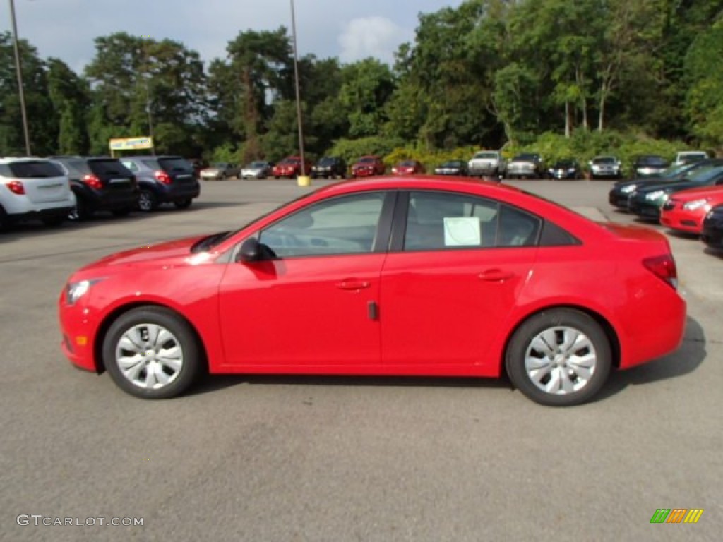 2014 Cruze LS - Red Hot / Jet Black/Medium Titanium photo #8