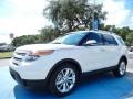 2014 White Platinum Ford Explorer Limited  photo #1