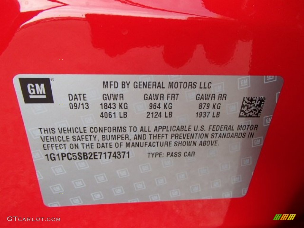 2014 Cruze LT - Red Hot / Jet Black photo #20