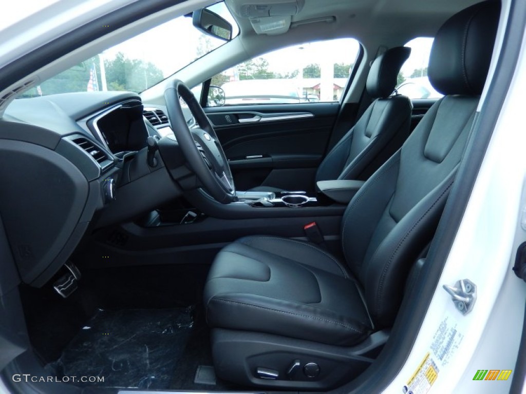 Charcoal Black Interior 2014 Ford Fusion Hybrid Titanium Photo #85949823