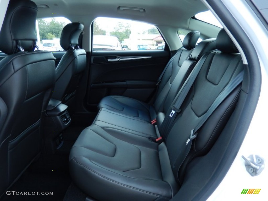 Charcoal Black Interior 2014 Ford Fusion Hybrid Titanium Photo #85949844