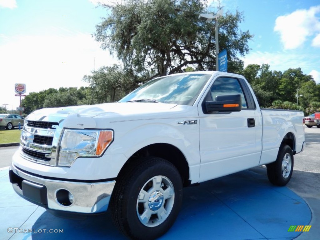 2013 F150 XLT Regular Cab - Oxford White / Adobe photo #1