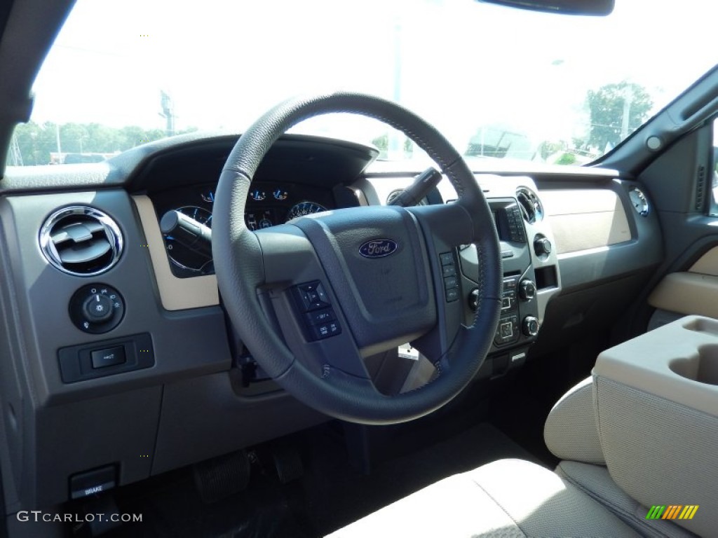 2013 Ford F150 XLT Regular Cab Adobe Steering Wheel Photo #85950744