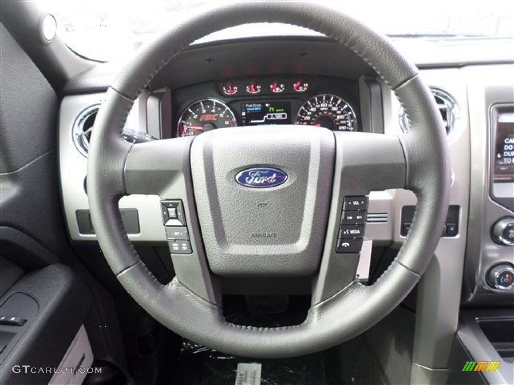 2013 Ford F150 FX2 SuperCrew Black Steering Wheel Photo #85950873