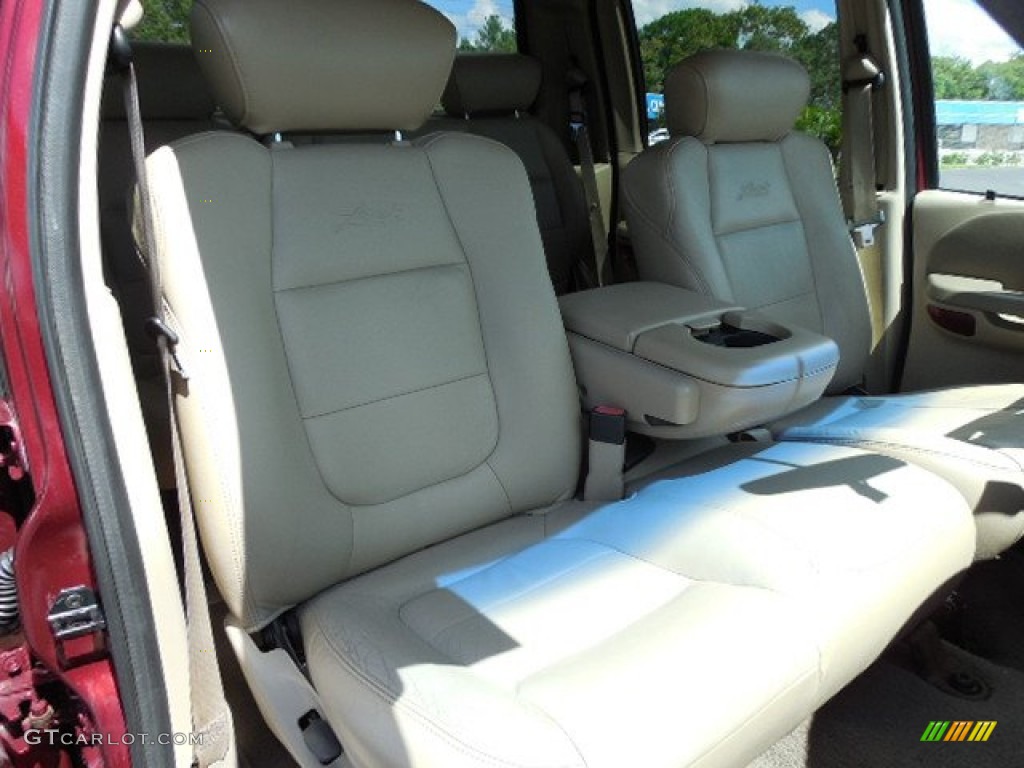 2003 F150 XLT SuperCrew - Burgundy Red Metallic / Medium Parchment Beige photo #12