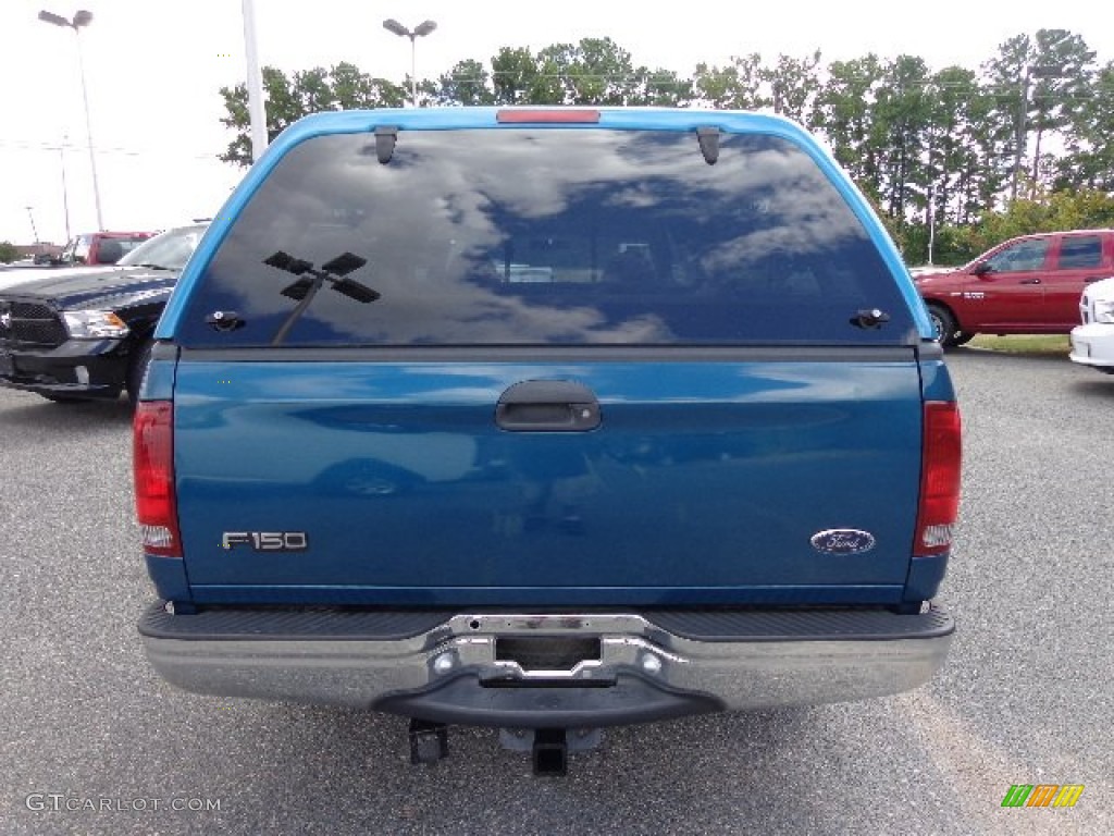 2000 F150 XL Extended Cab - Island Blue Metallic / Medium Graphite photo #12