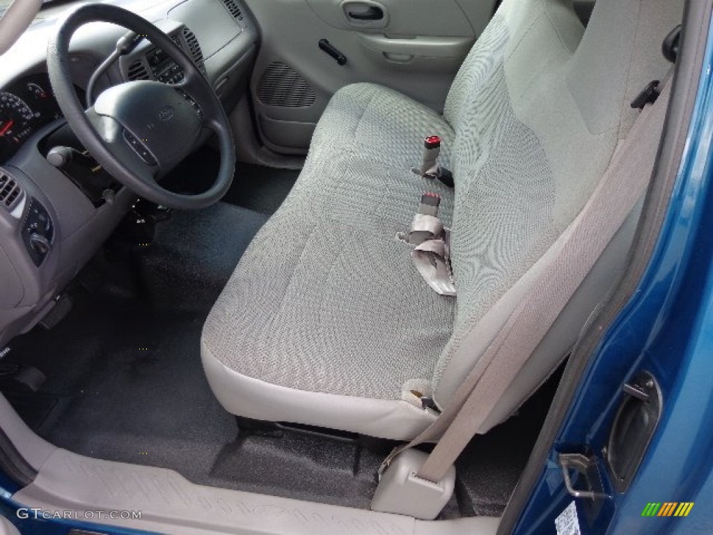 2000 F150 XL Extended Cab - Island Blue Metallic / Medium Graphite photo #19