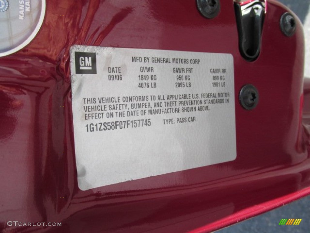 2007 Malibu LS Sedan - Sport Red Metallic / Cashmere Beige photo #24