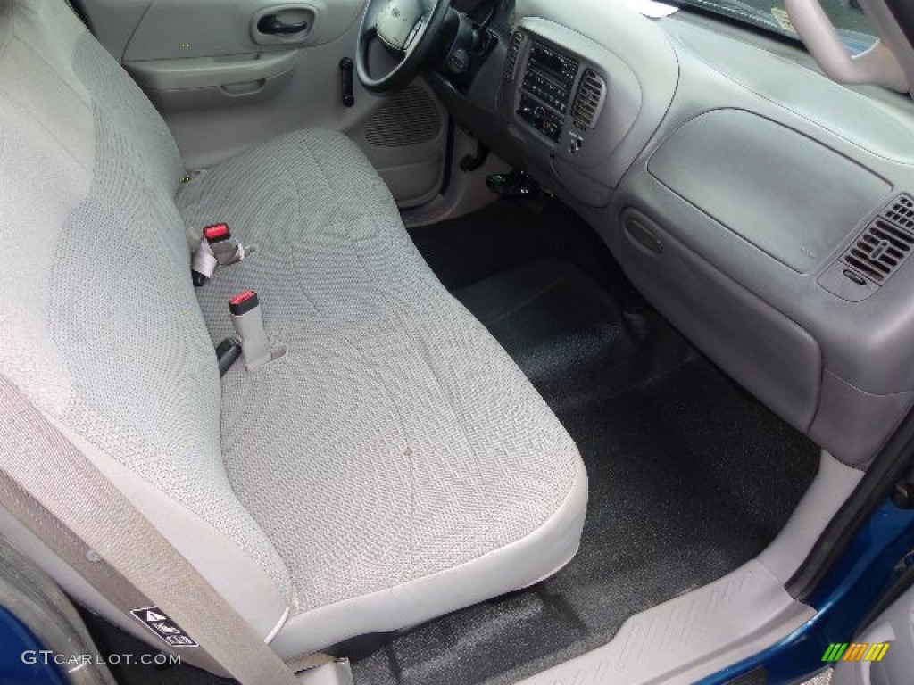 2000 F150 XL Extended Cab - Island Blue Metallic / Medium Graphite photo #22
