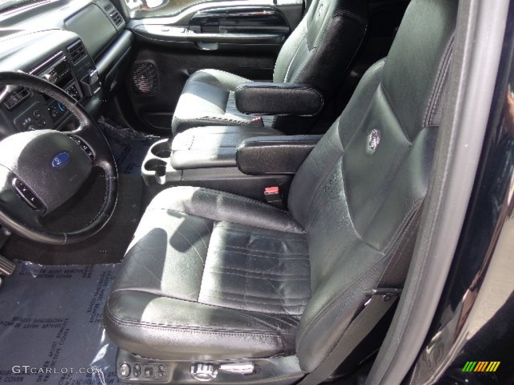 Black Interior 2004 Ford F250 Super Duty Harley Davidson Crew Cab 4x4 Photo #85955748