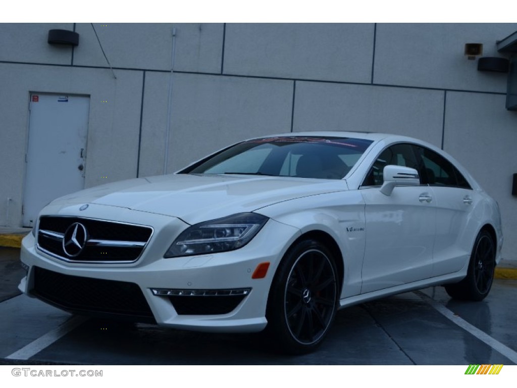 Diamond White Metallic 2014 Mercedes-Benz CLS 63 AMG Exterior Photo #85955988