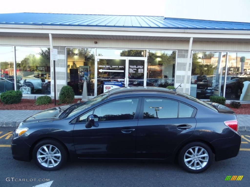 2012 Impreza 2.0i Premium 4 Door - Dark Gray Metallic / Black photo #2