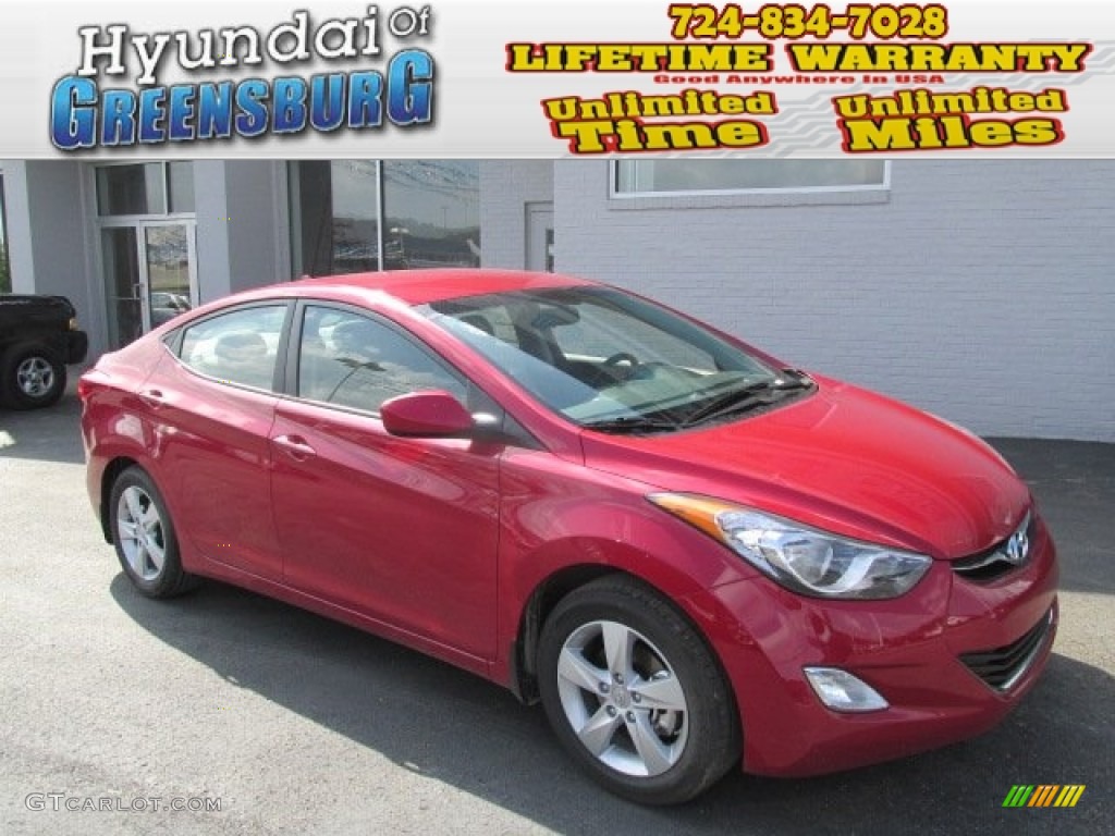 2013 Elantra GLS - Red / Gray photo #1