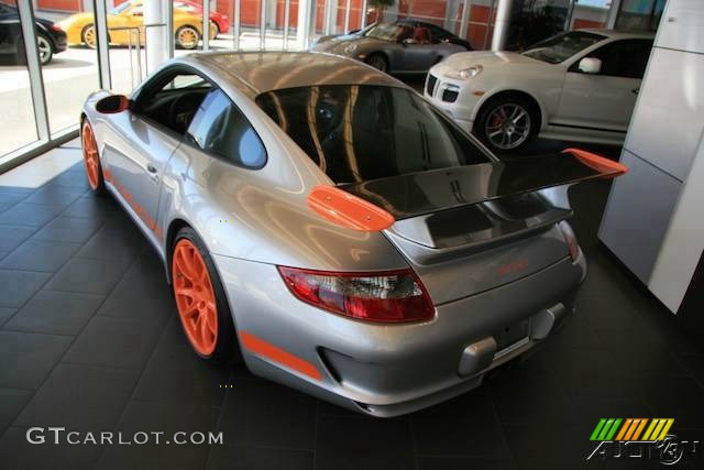 2007 911 GT3 RS - Arctic Silver Metallic/Orange / Black photo #66