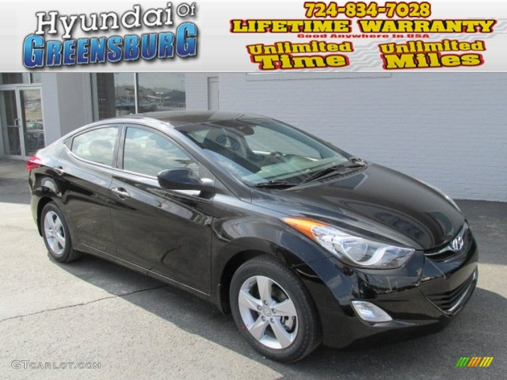 2013 Elantra GLS - Black / Gray photo #1