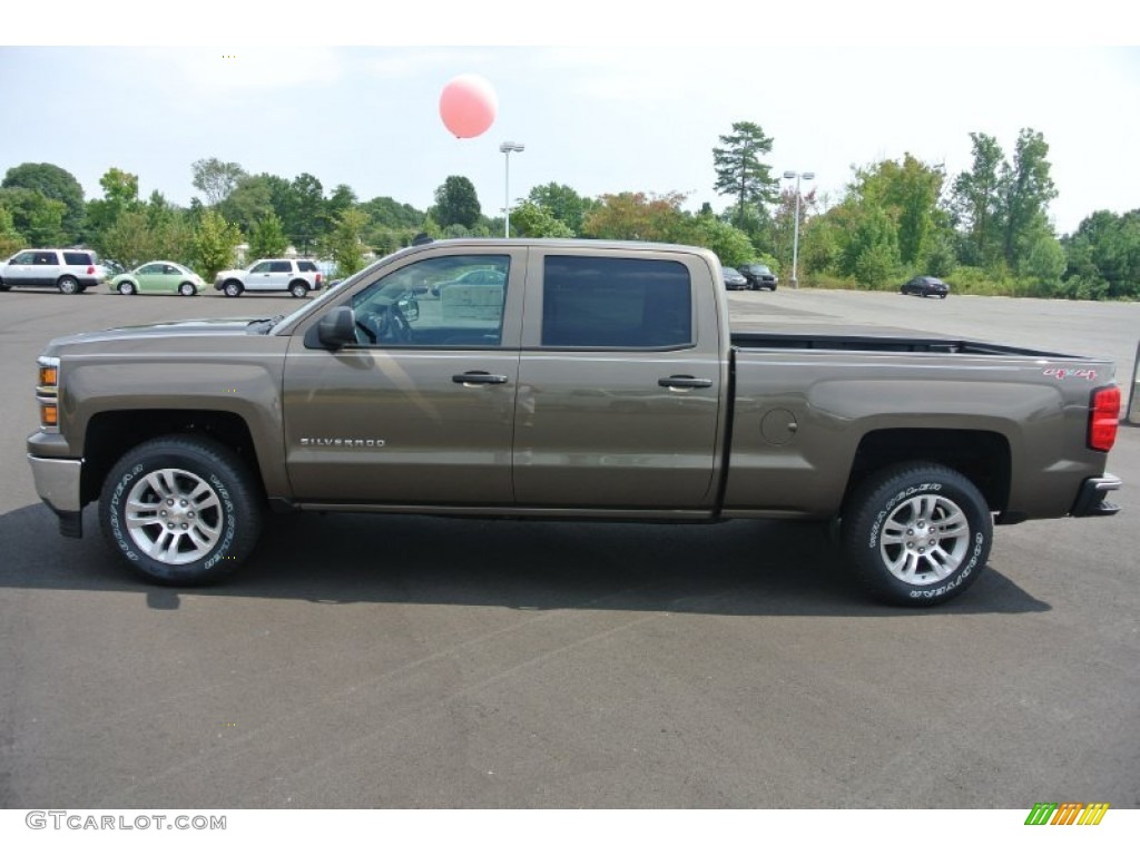 2014 Silverado 1500 LT Crew Cab 4x4 - Brownstone Metallic / Cocoa/Dune photo #3