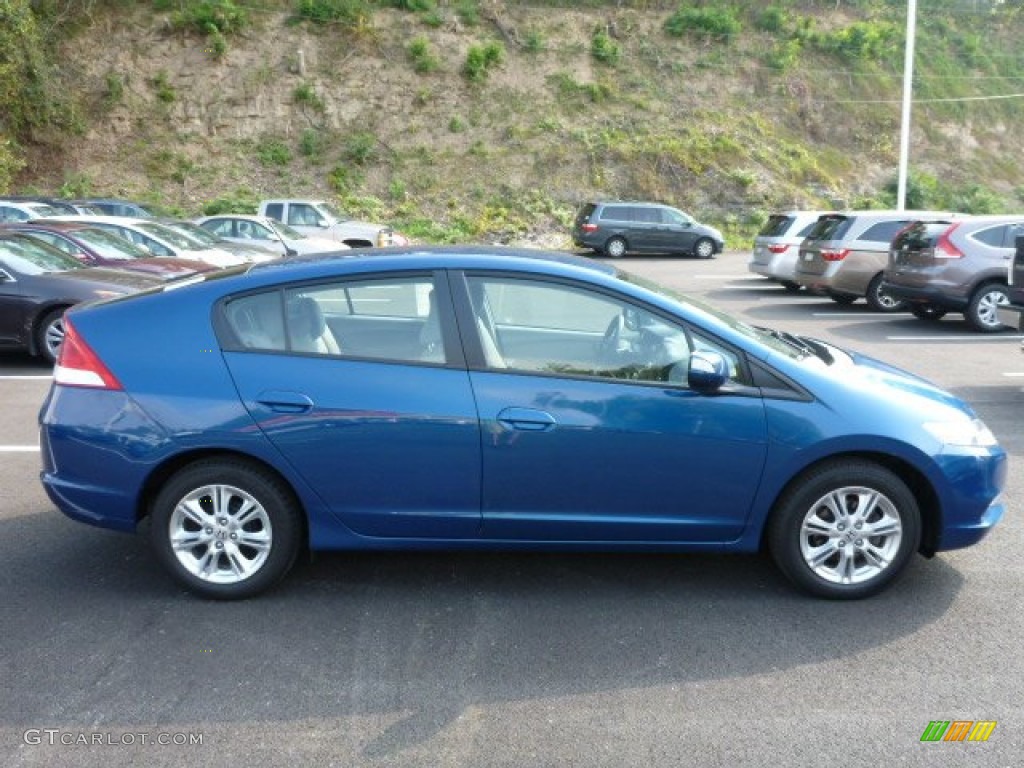2011 Insight Hybrid EX - Mediterranean Blue Pearl / Gray photo #2