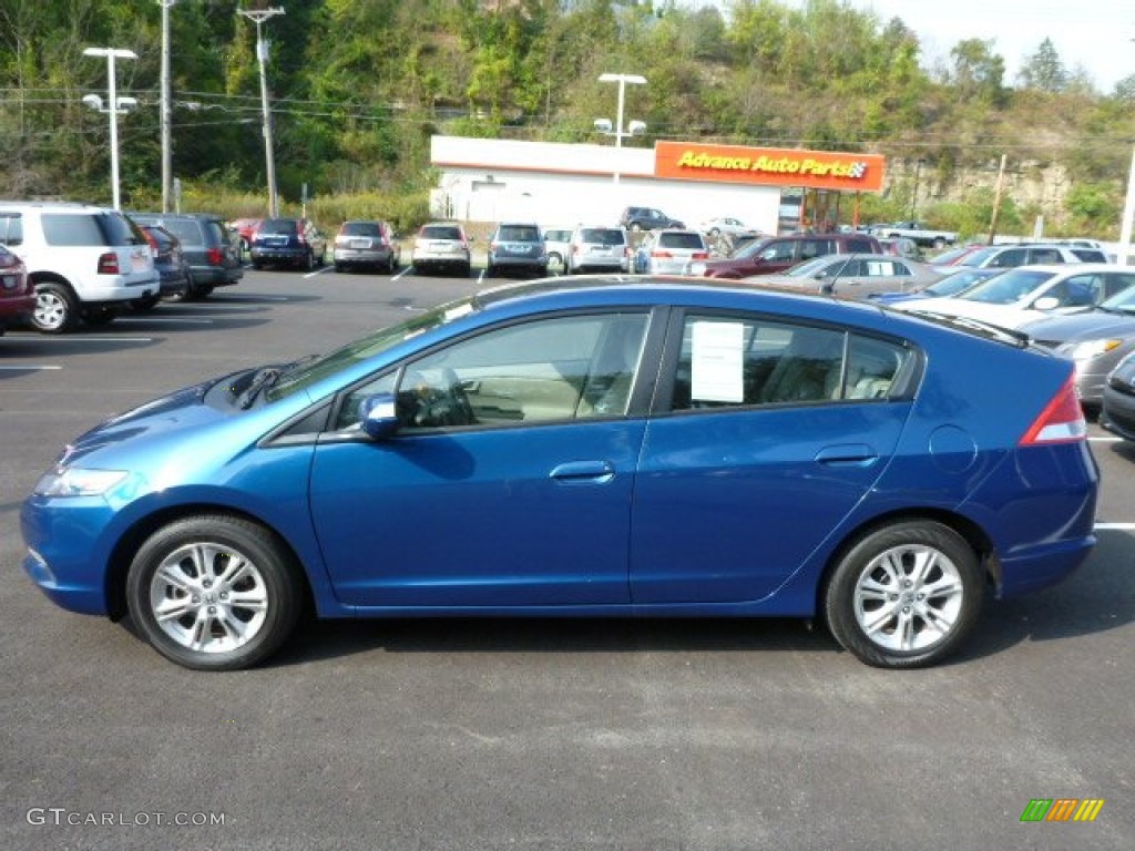 2011 Insight Hybrid EX - Mediterranean Blue Pearl / Gray photo #6