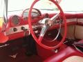 1955 Ford Thunderbird Red/White Interior Steering Wheel Photo