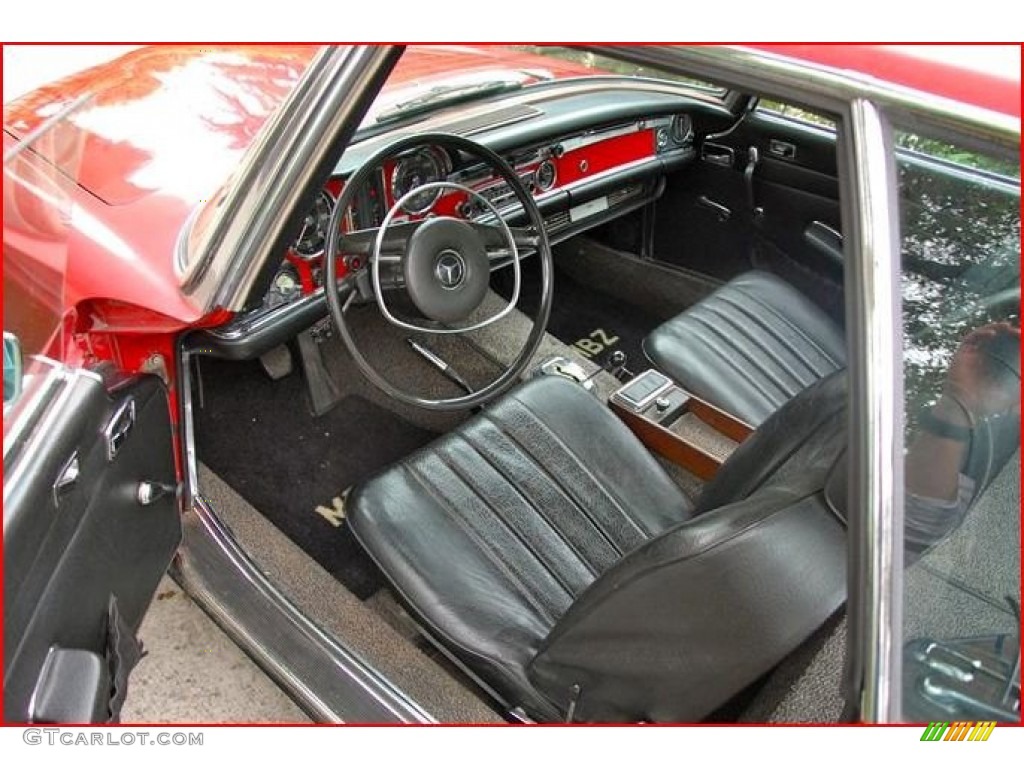 Black Interior 1971 Mercedes-Benz SL Class 280 SL Roadster Photo #85963227