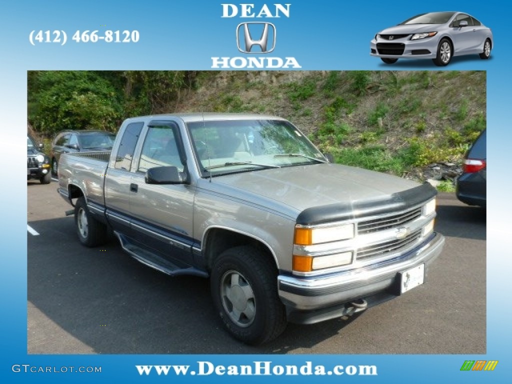 1998 C/K K1500 Extended Cab 4x4 - Pewter Metallic / Neutral photo #1