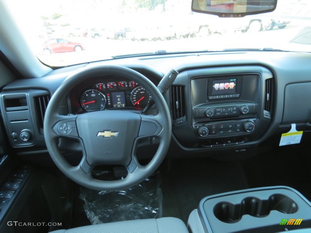2014 Chevrolet Silverado 1500 WT Crew Cab Jet Black/Dark Ash Dashboard Photo #85964409