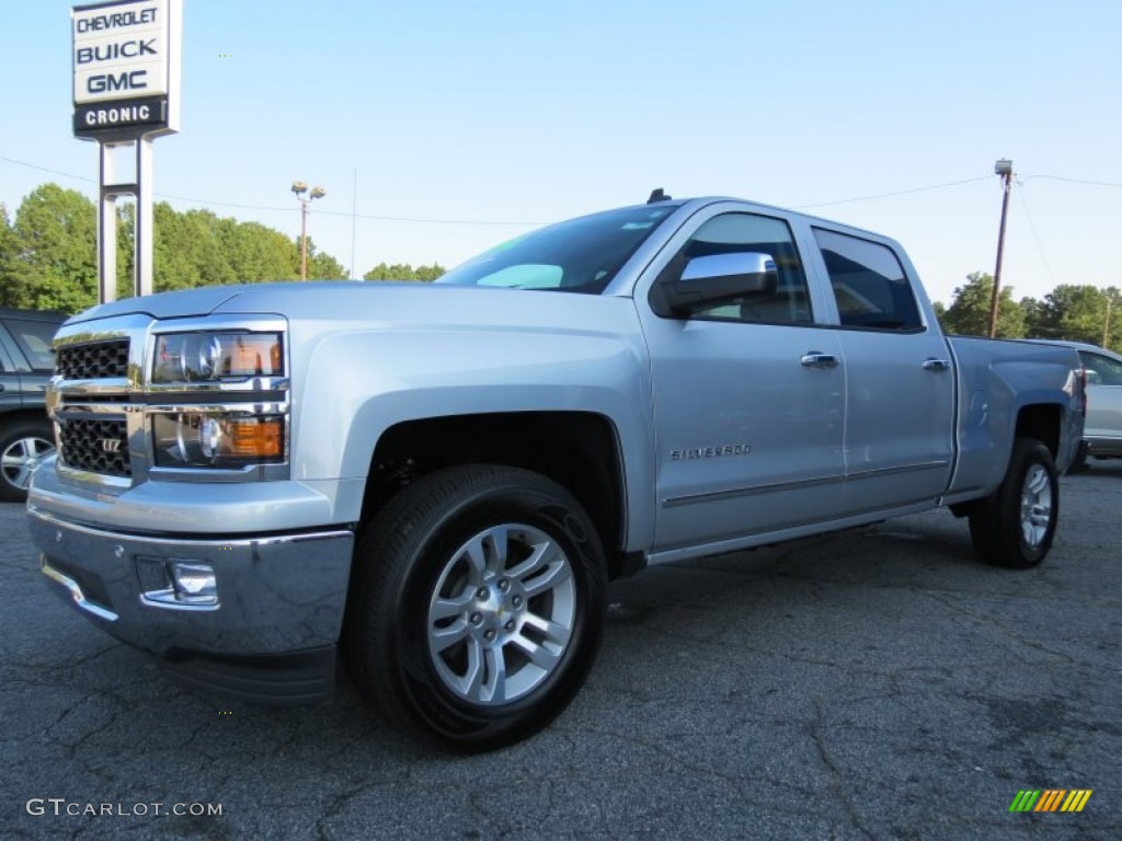 2014 Silverado 1500 LTZ Crew Cab - Silver Ice Metallic / Jet Black photo #3