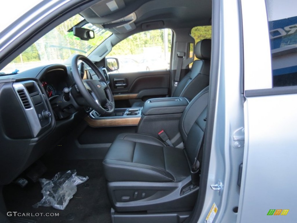 Jet Black Interior 2014 Chevrolet Silverado 1500 LTZ Crew Cab Photo #85966089