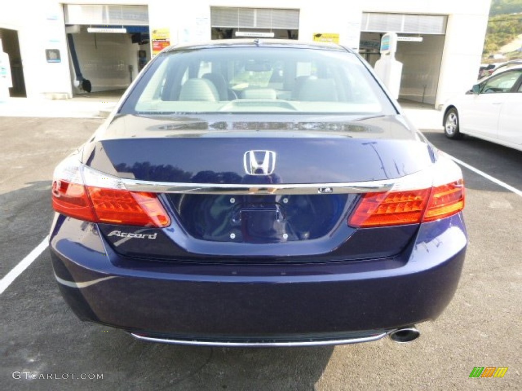 2014 Accord EX-L Sedan - Obsidian Blue Pearl / Gray photo #4