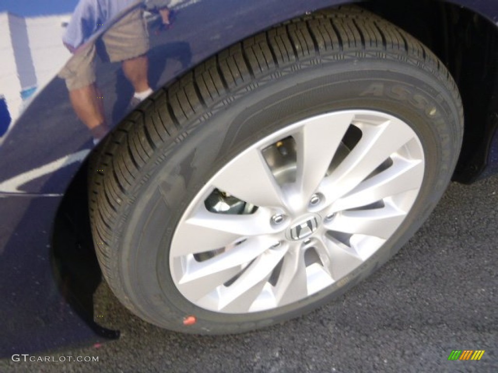 2014 Accord EX-L Sedan - Obsidian Blue Pearl / Gray photo #9