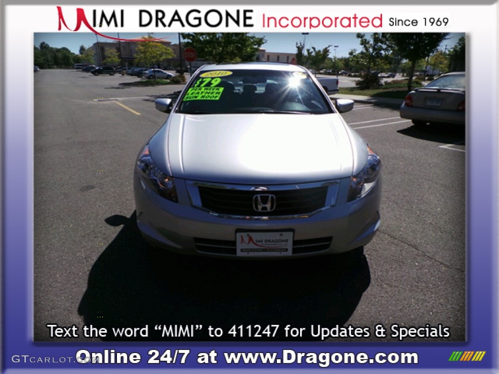 2010 Accord EX-L Sedan - Alabaster Silver Metallic / Black photo #5