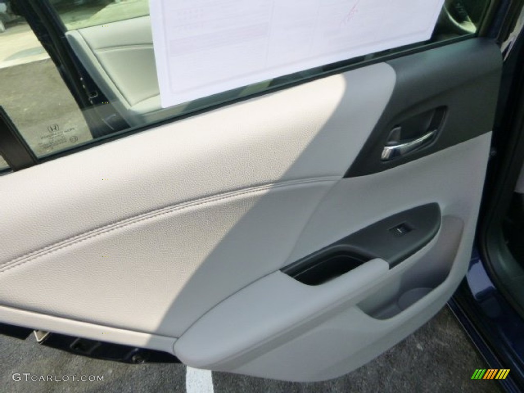 2014 Accord EX-L Sedan - Obsidian Blue Pearl / Gray photo #13