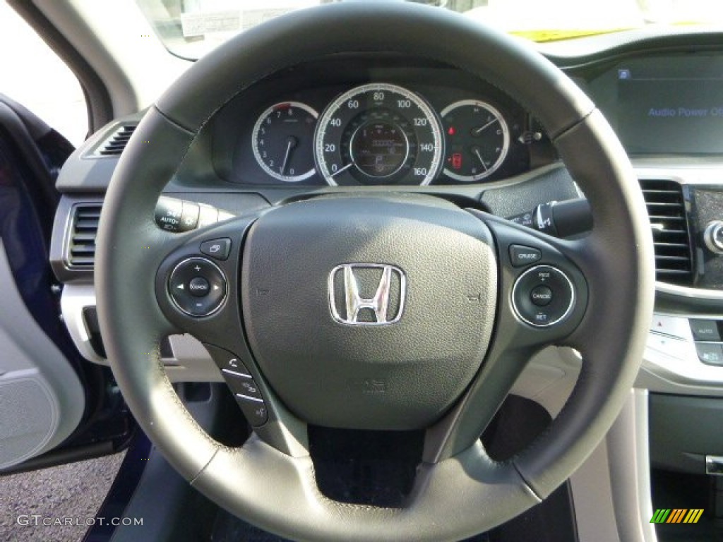 2014 Honda Accord EX-L Sedan Gray Steering Wheel Photo #85967388