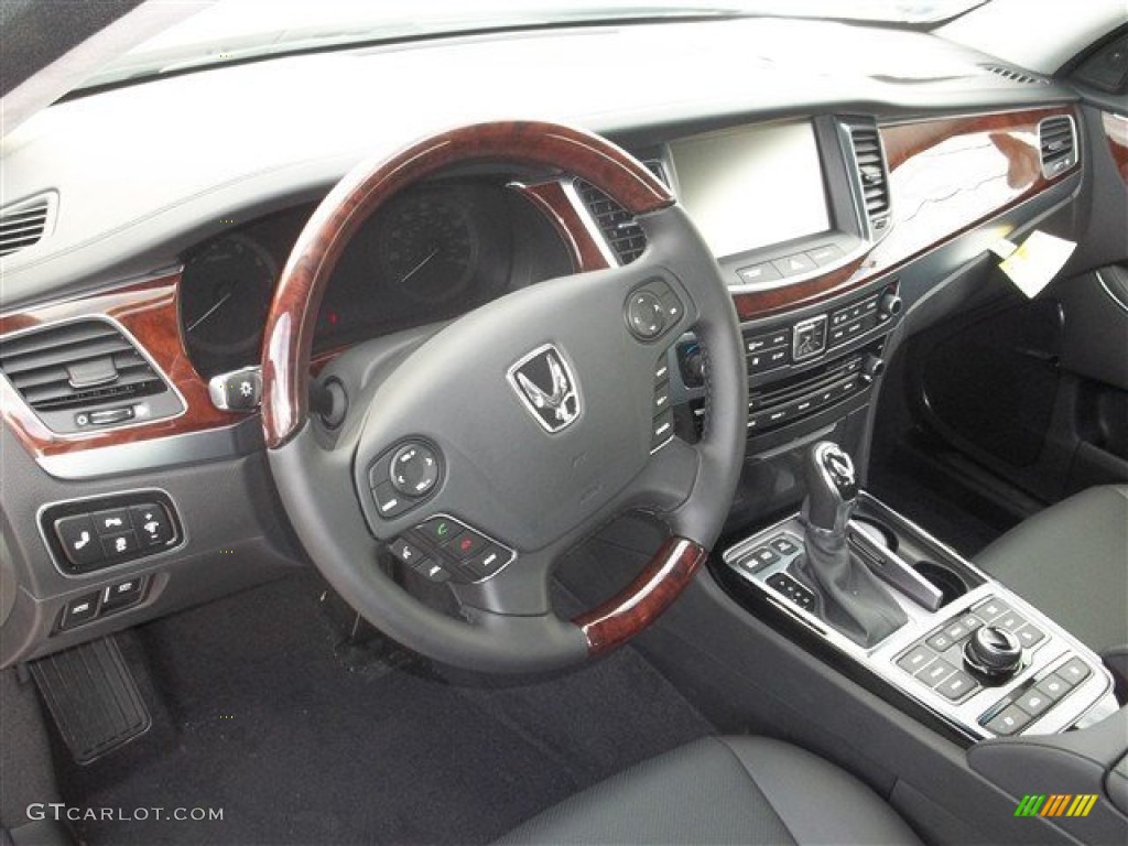 2014 Hyundai Equus Signature Jet Black Dashboard Photo #85969230