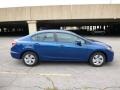 2013 Dyno Blue Pearl Honda Civic LX Sedan  photo #2