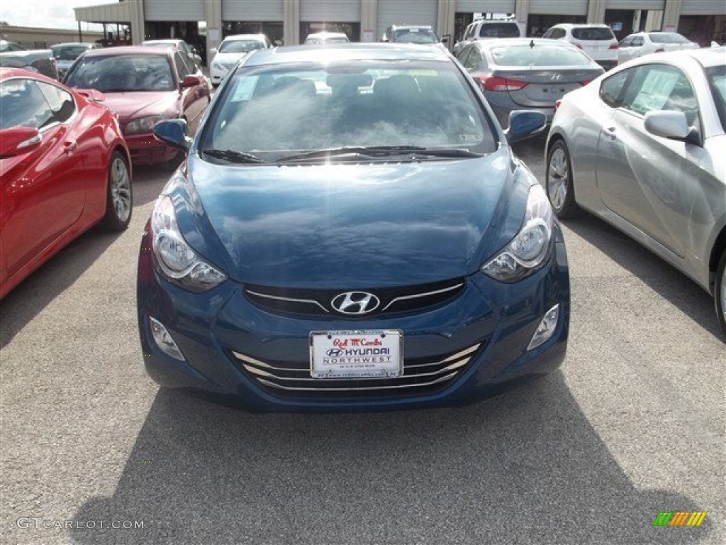 2013 Elantra Limited - Windy Sea Blue / Gray photo #2