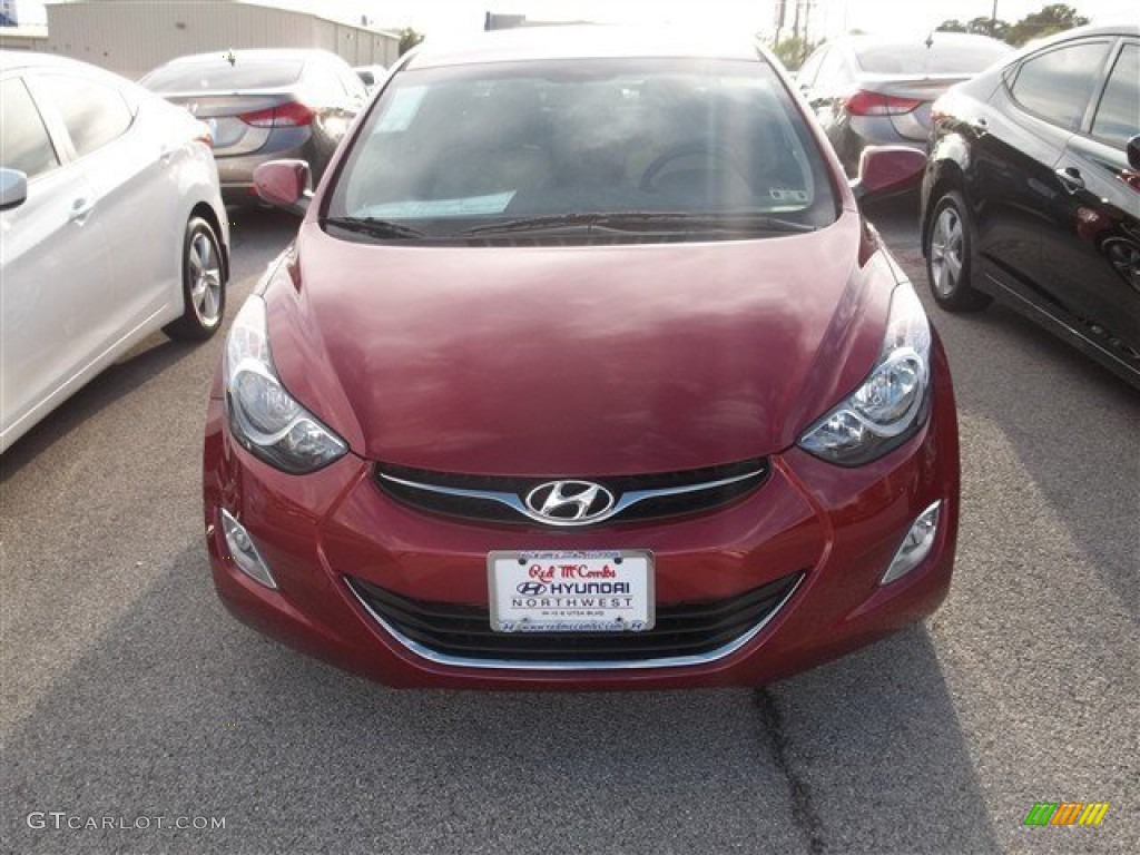 2013 Elantra GLS - Sparkling Ruby / Beige photo #2