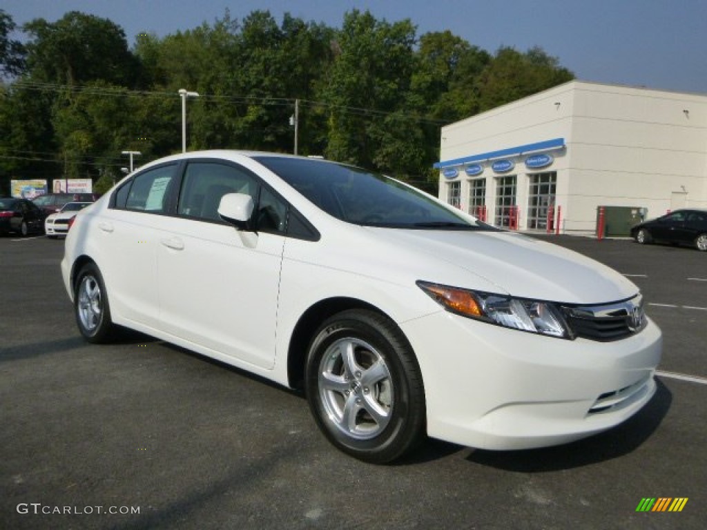 2012 Civic NGV Sedan - Taffeta White / Beige photo #1