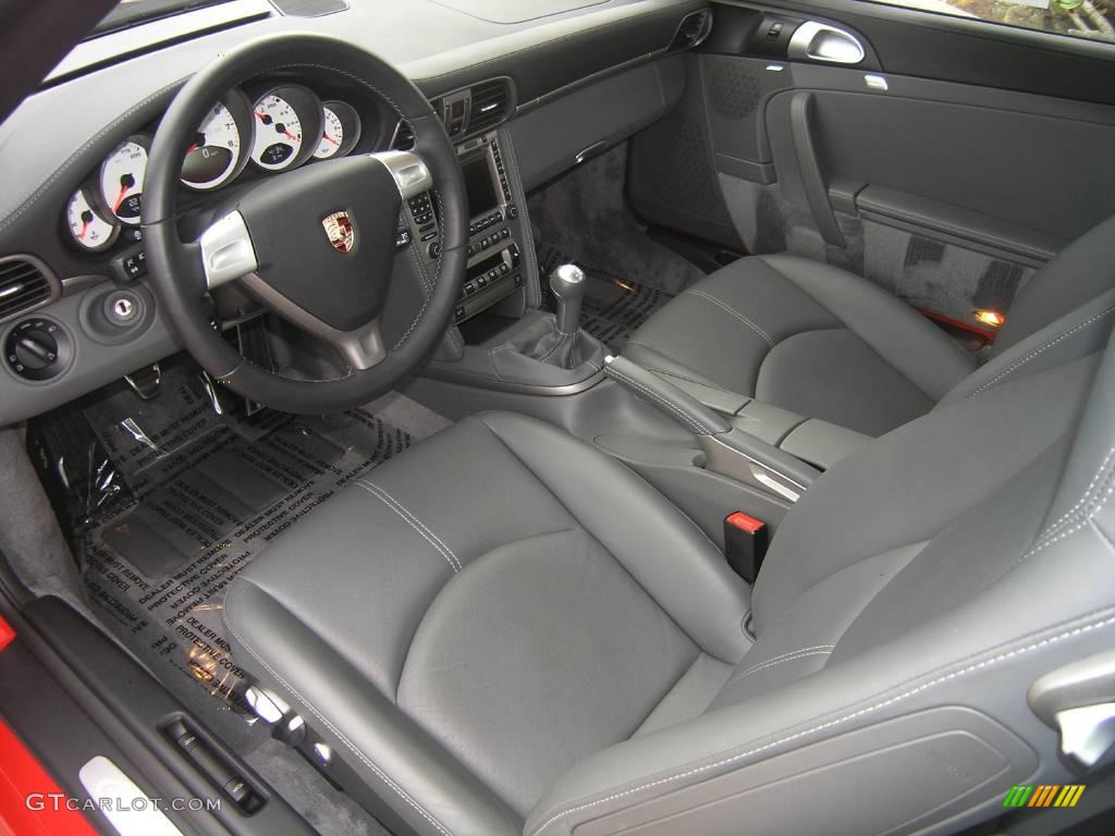 Black/Stone Grey Interior 2008 Porsche 911 Carrera Coupe Photo #8597050