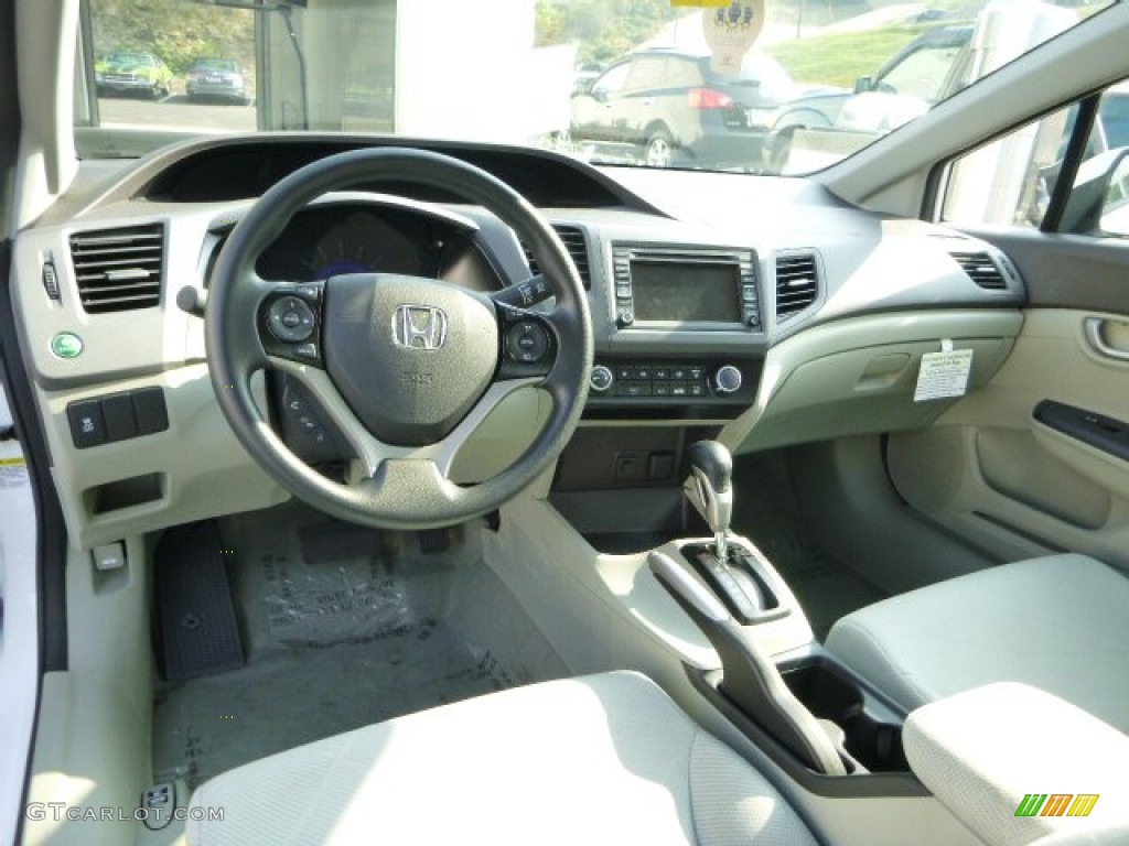 Beige Interior 2012 Honda Civic NGV Sedan Photo #85971348
