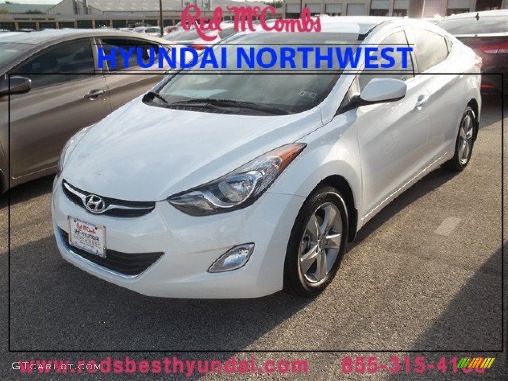 2013 Elantra GLS - Shimmering White / Beige photo #1