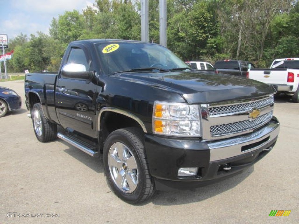 2011 Silverado 1500 LT Regular Cab 4x4 - Black / Ebony photo #10