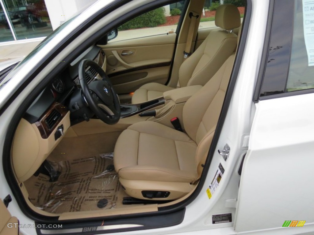 2009 3 Series 335i Sedan - Alpine White / Beige photo #10