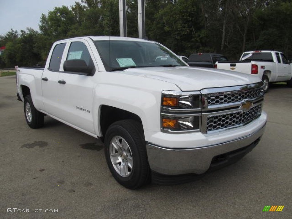 Summit White 2014 Chevrolet Silverado 1500 LT Double Cab 4x4 Exterior Photo #85975707