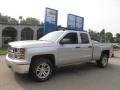 2014 Silver Ice Metallic Chevrolet Silverado 1500 LT Double Cab 4x4  photo #1