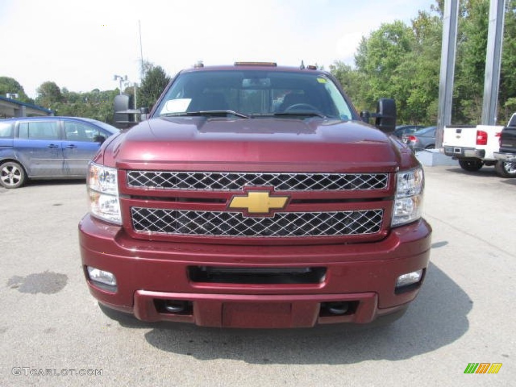 2013 Silverado 2500HD LT Extended Cab 4x4 - Deep Ruby Metallic / Ebony photo #10