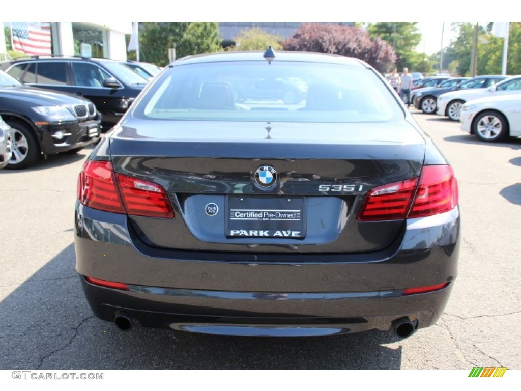 2011 5 Series 535i xDrive Sedan - Dark Graphite Metallic / Black photo #4